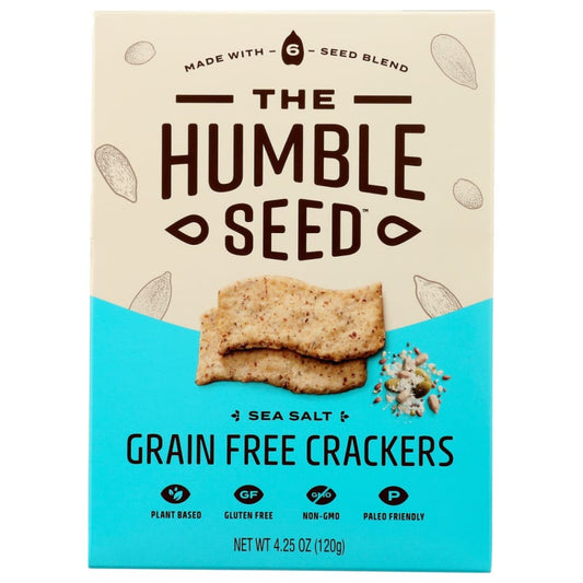 THE HUMBLE SEED: Sea Salt Grain Free Crackers 4.25 oz (Pack of 4) - Crackers - THE HUMBLE SEED