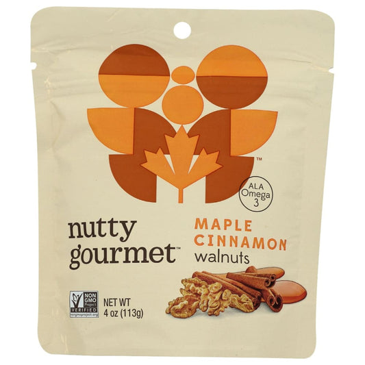 THE NUTTY GOURMET: Nut Maple Cinnamon Walnut 4 oz (Pack of 5) - Snacks > Chips > Snacks Other - THE NUTTY GOURMET