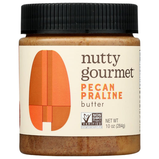 THE NUTTY GOURMET: Pecan Praline Butter 10 oz (Pack of 2) - Butters > Nut & Seed Butter Other - THE NUTTY GOURMET