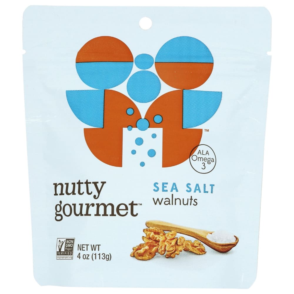 THE NUTTY GOURMET: Sea Salt Walnuts 4 oz (Pack of 5) - Snacks > Nuts - THE NUTTY GOURMET