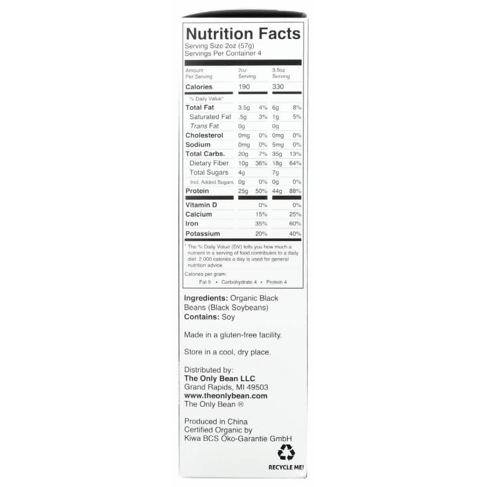 THE ONLY BEAN The Only Bean Pasta Blk Bean Fettuccine, 8 Oz