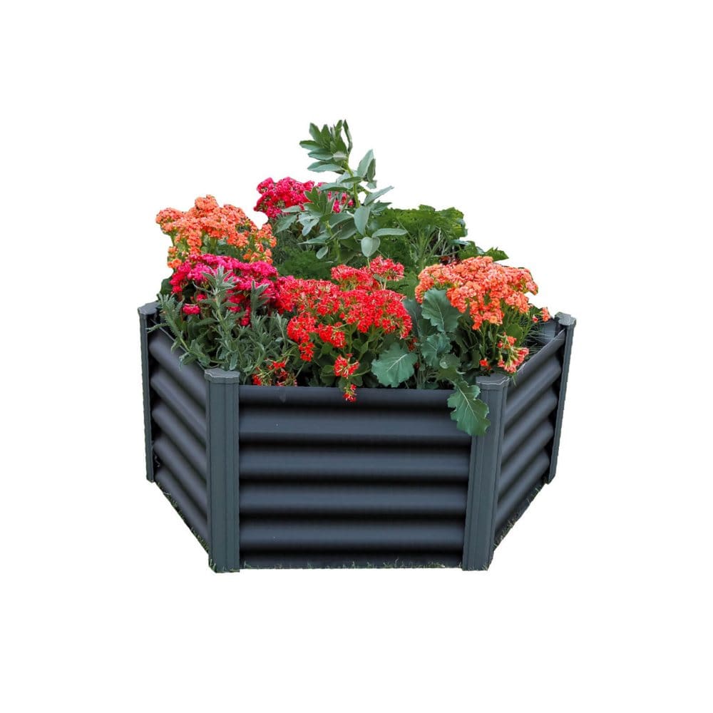 The Organic Garden Co. Hexagonal Garden Bed - Woodland Gray (Pack of 10) - Flower Beds & Planters -