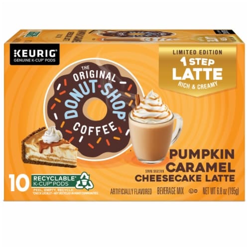 The Original Donut Shop Pumpkin Caramel Cheesecake Latte Keurig Single Serve K-Cup Pods 10 Count - The Original Donut Shop