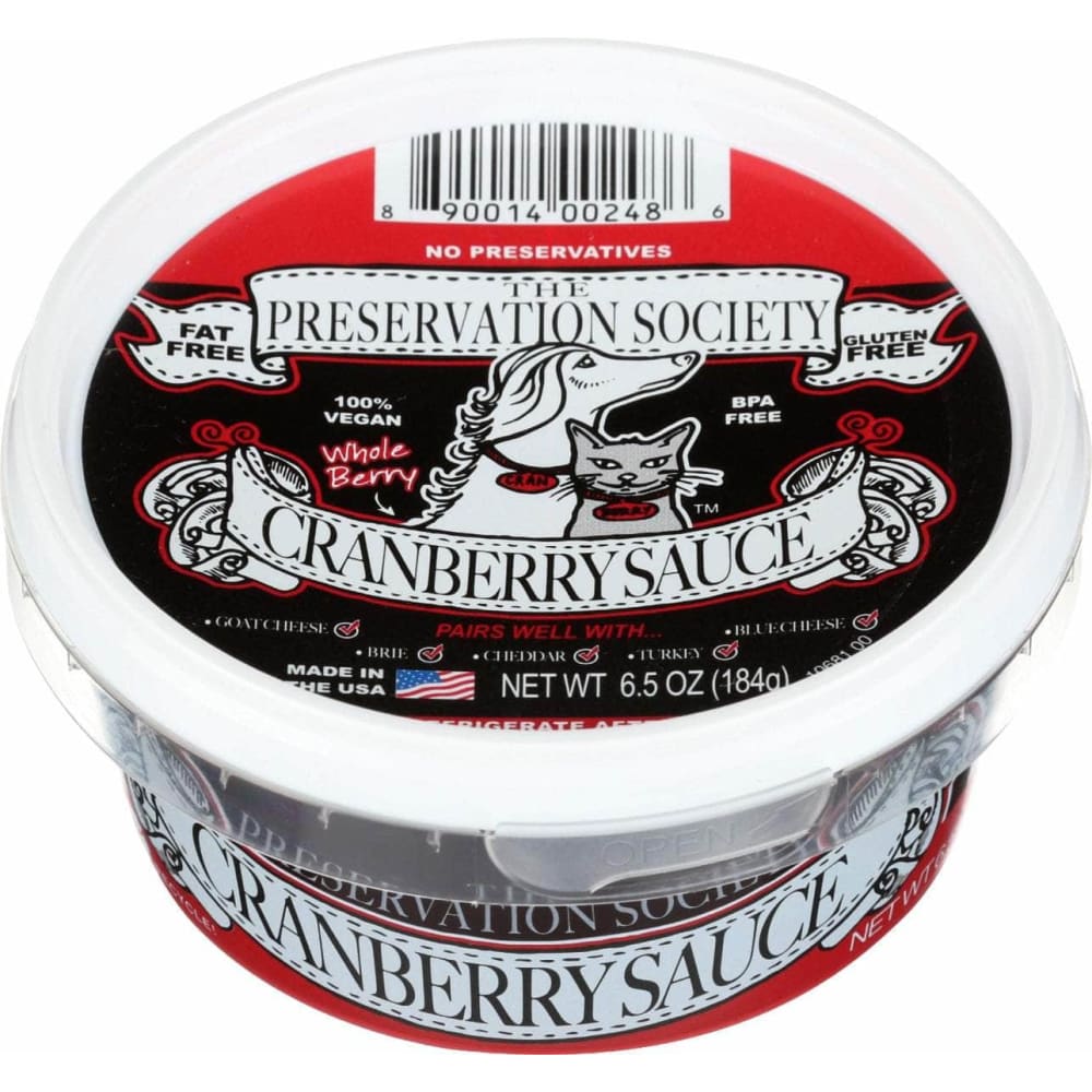 THE PRESERVATION SOCIETY Grocery > Meal Ingredients > Sauces THE PRESERVATION SOCIETY: Cranberry Sauce, 6.5 oz