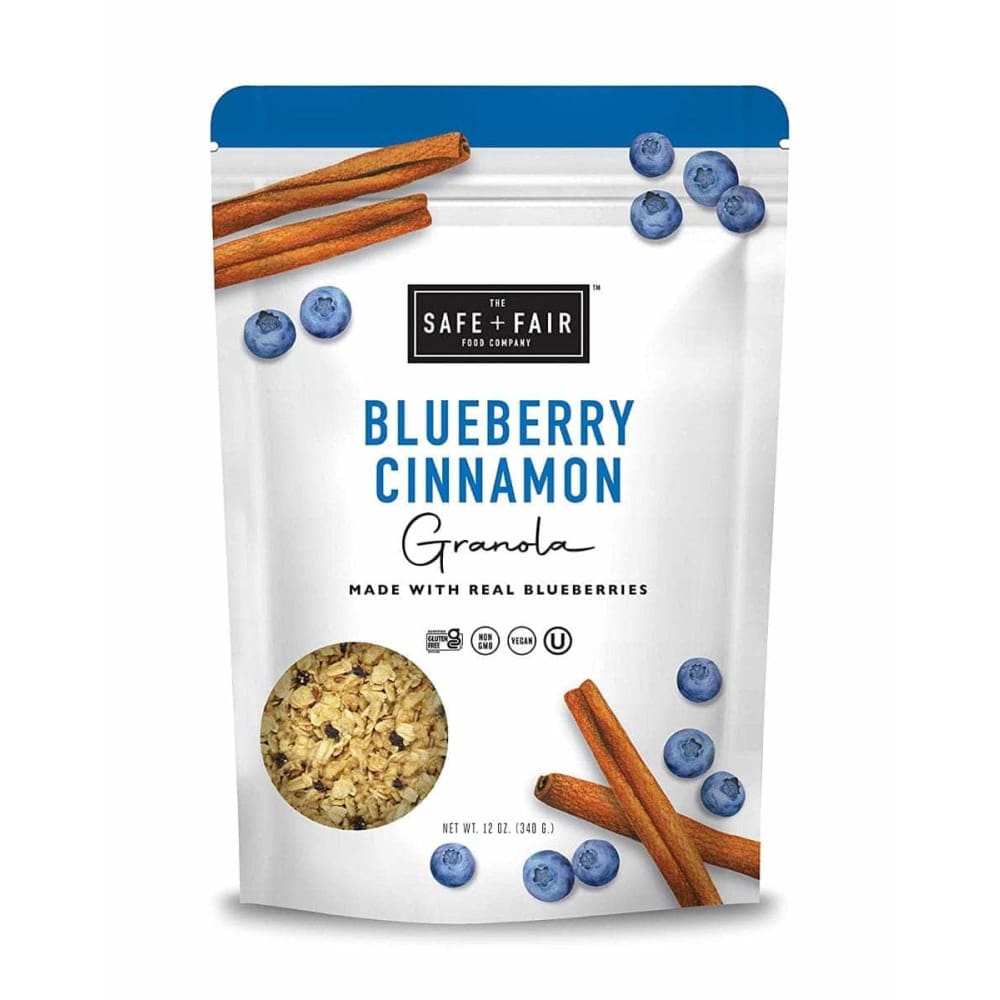 THE SAFE AND FAIR FOOD COMPANY Grocery > Breakfast > Breakfast Foods THE SAFE AND FAIR FOOD COMPANY: Granola Blueberry Cinnamon, 12 oz