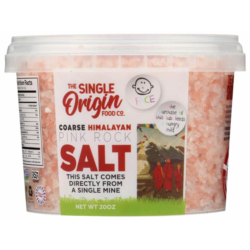 THE SINGLE ORIGIN FOOD CO Tub Salt Hmlayan Pink, 20 oz (Case of 3