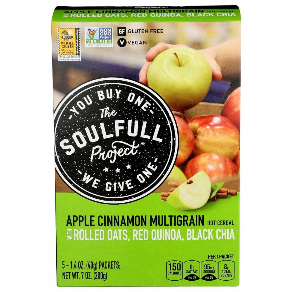 THE SOULFULL PROJECT Grocery > Breakfast > Breakfast Foods THE SOULFULL PROJECT: Apple Cinnamon Multigrain Hot Cereal, 5 pk