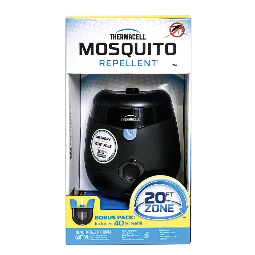 Thermacell Rechargeable Mosquito Repeller Bonus Pack with 40 Hours of Repellent - Pest Control Products - Thermacell