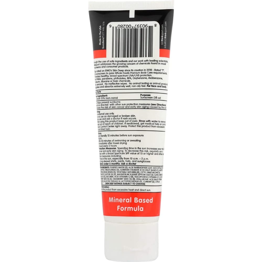 THINK: Sunscreen Spf 50 3 oz - Beauty & Body Care > Skin Care > Sun Protection & Tanning Lotions - Think