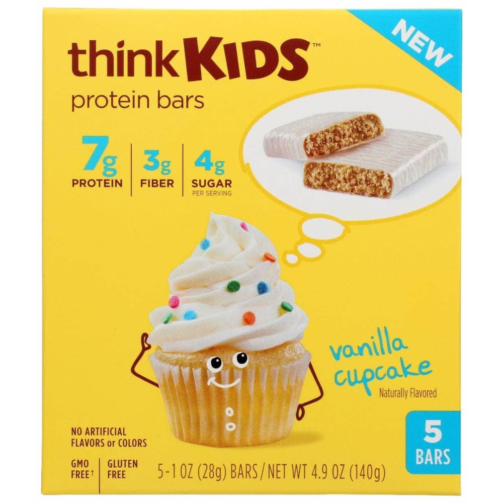 THINK! Grocery > Breakfast > Breakfast Foods THINK! ThinkKids Protein Bars Vanilla Cupcake 5 Bars, 4.9 oz