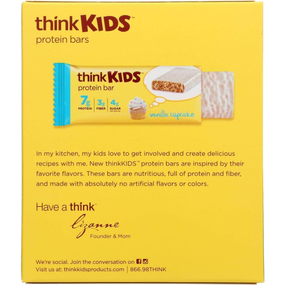THINK! Grocery > Breakfast > Breakfast Foods THINK! ThinkKids Protein Bars Vanilla Cupcake 5 Bars, 4.9 oz