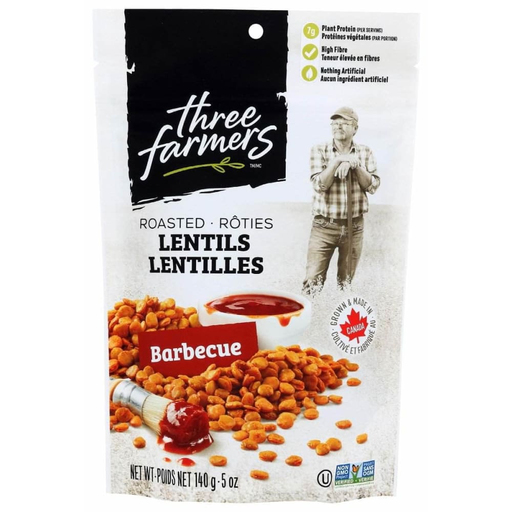 THREE FARMERS FOODS INC Three Farmers Foods Inc Snack Lentil Barbeque, 140 Gm