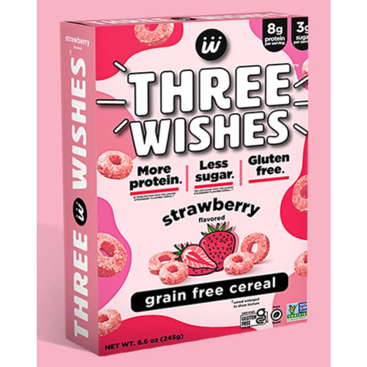 THREE WISHES: Cereal Strawberry 8.6 OZ (Pack of 4) - Grocery > Breakfast > Breakfast Foods - THREE WISHES