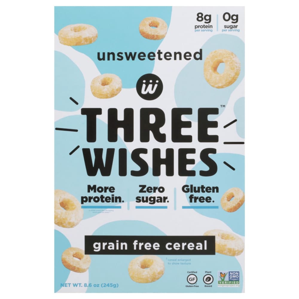 THREE WISHES: Cereal Unswt Grain Free 8.6 OZ (Pack of 4) - Grocery > Breakfast > Breakfast Foods - THREE WISHES