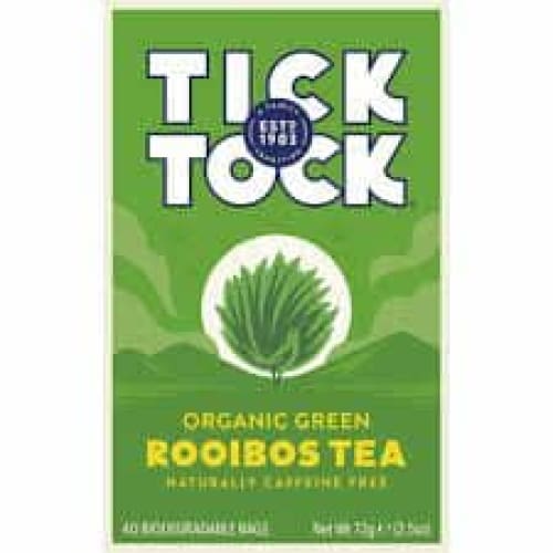 TICK TOCK TEA Grocery > Beverages > Coffee, Tea & Hot Cocoa TICK TOCK TEA: Tea Green Organic Rooibos, 40 bg