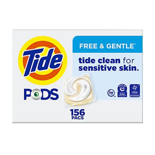 Tide PODS Free & Gentle Liquid Laundry Detergent Pacs 156 ct. - Home/Household Essentials/Laundry Supplies/Laundry Detergent/ - Tide