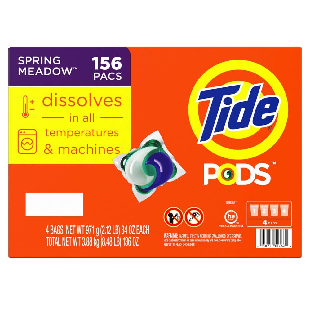 Tide PODS Liquid Laundry Detergent Pacs Spring Meadow (156 ct.) - New Grocery & Household - Tide