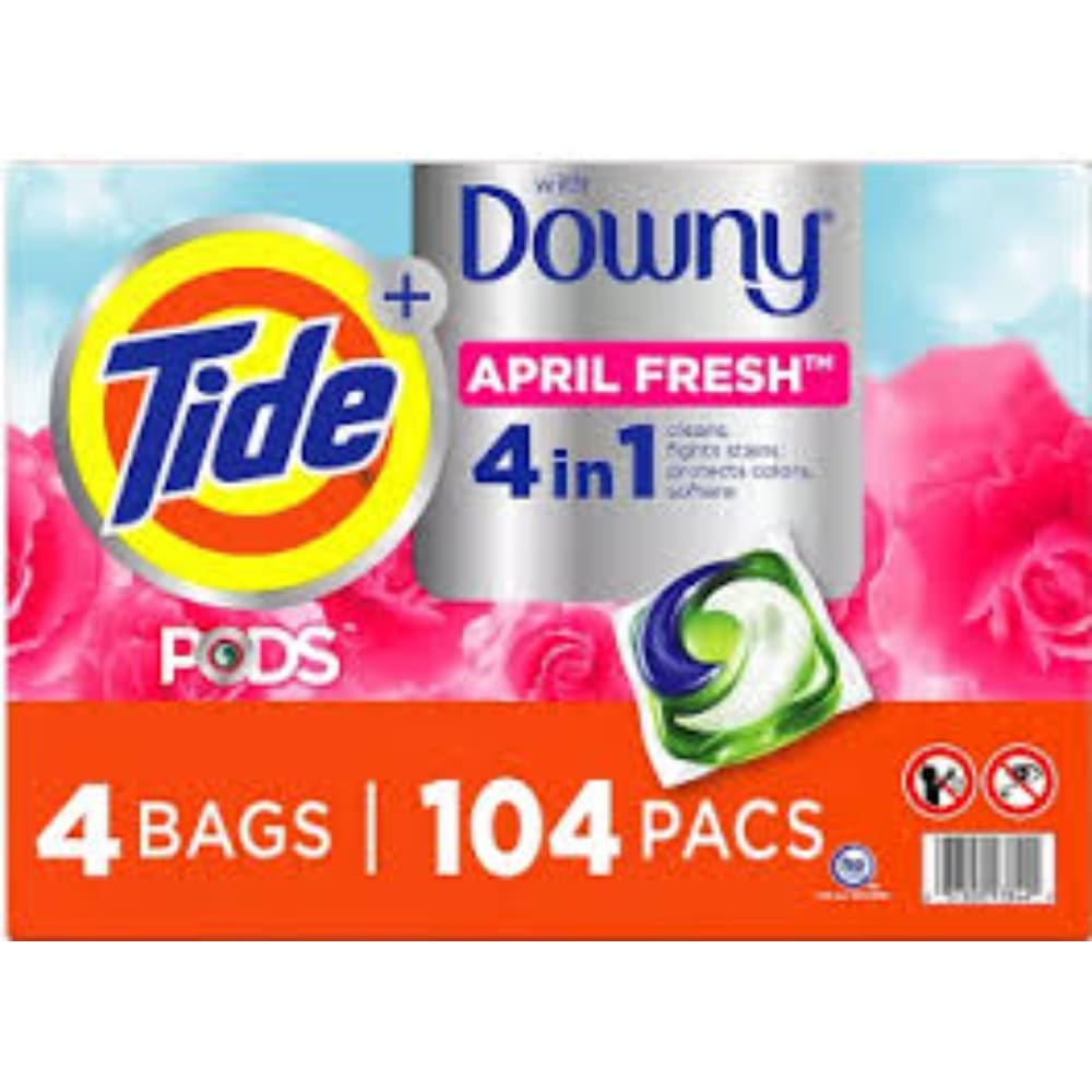 Tide PODS with a Touch of Downy Liquid Laundry Detergent Pacs April Fresh 104 Count - Laundry Detergent - tide