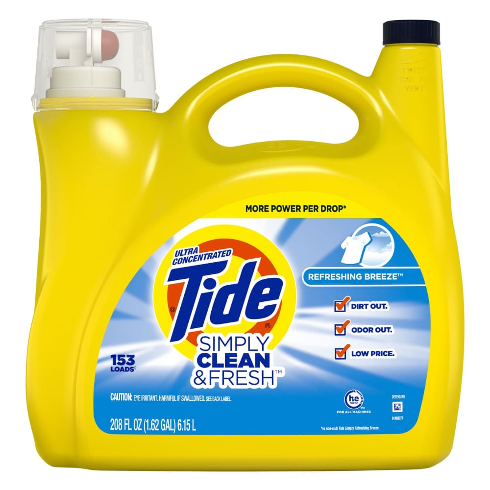 Tide Simply Clean and Fresh Ultra Concentrated Liquid Laundry Detergent 208 fl. Oz. - Tide