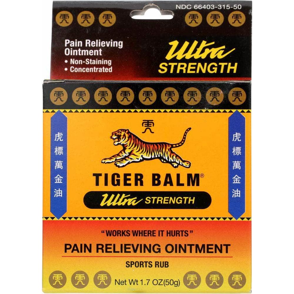 Tiger Balm Tiger Balm Sports Rub Pain Relieving Ointment Ultra Strength Non-Staining, 1.7 oz