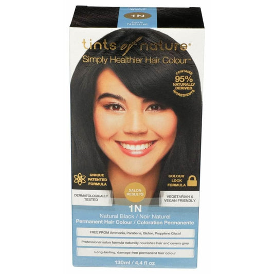 TINTS OF NATURE TINTS OF NATURE Permanent Hair Dye Natural Black 1N, 4.4 fo