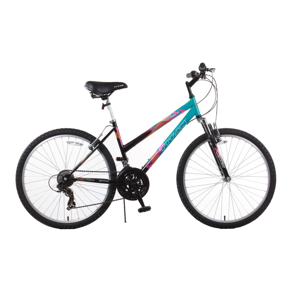 Titan Trail Women’s 26 21-Speed Mountain Bike - Black and Teal - Home/Sports & Fitness/Bicycling/Adult Bikes/ - Unbranded