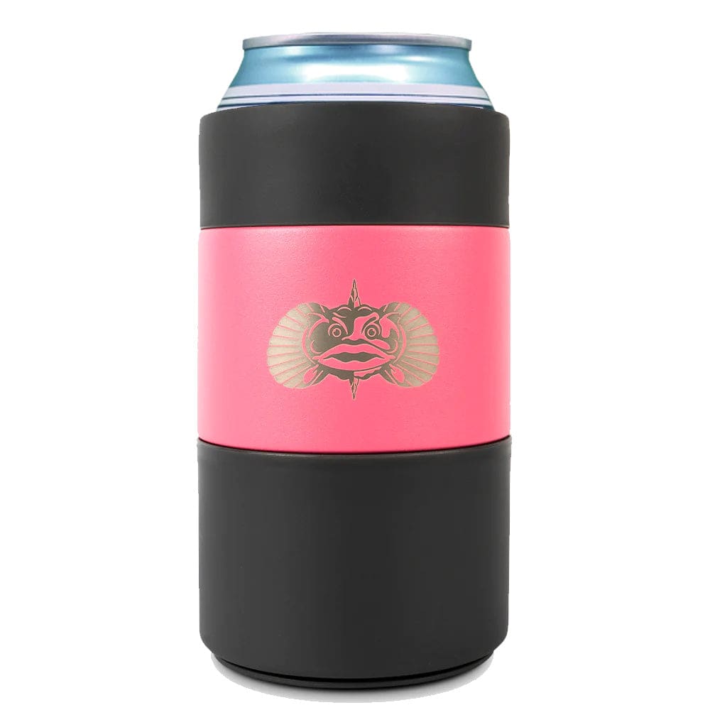 Toadfish Non-Tipping Can Cooler + Adapter - 12oz - Pink - Hunting & Fishing | Fishing Accessories,Boat Outfitting | Deck / Galley - Toadfish