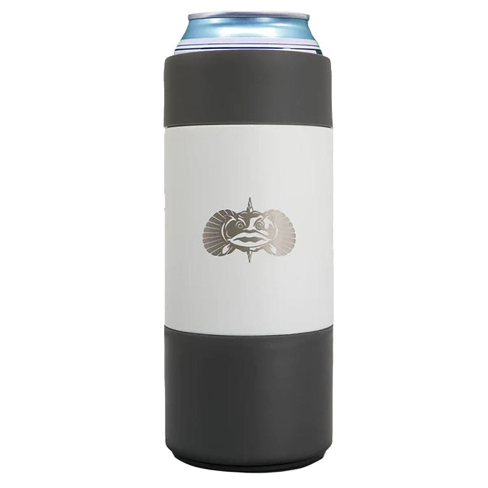 Toadfish Non-Tipping Slim Can Cooler + Adapter - 12oz - White - Boat Outfitting | Deck / Galley - Toadfish