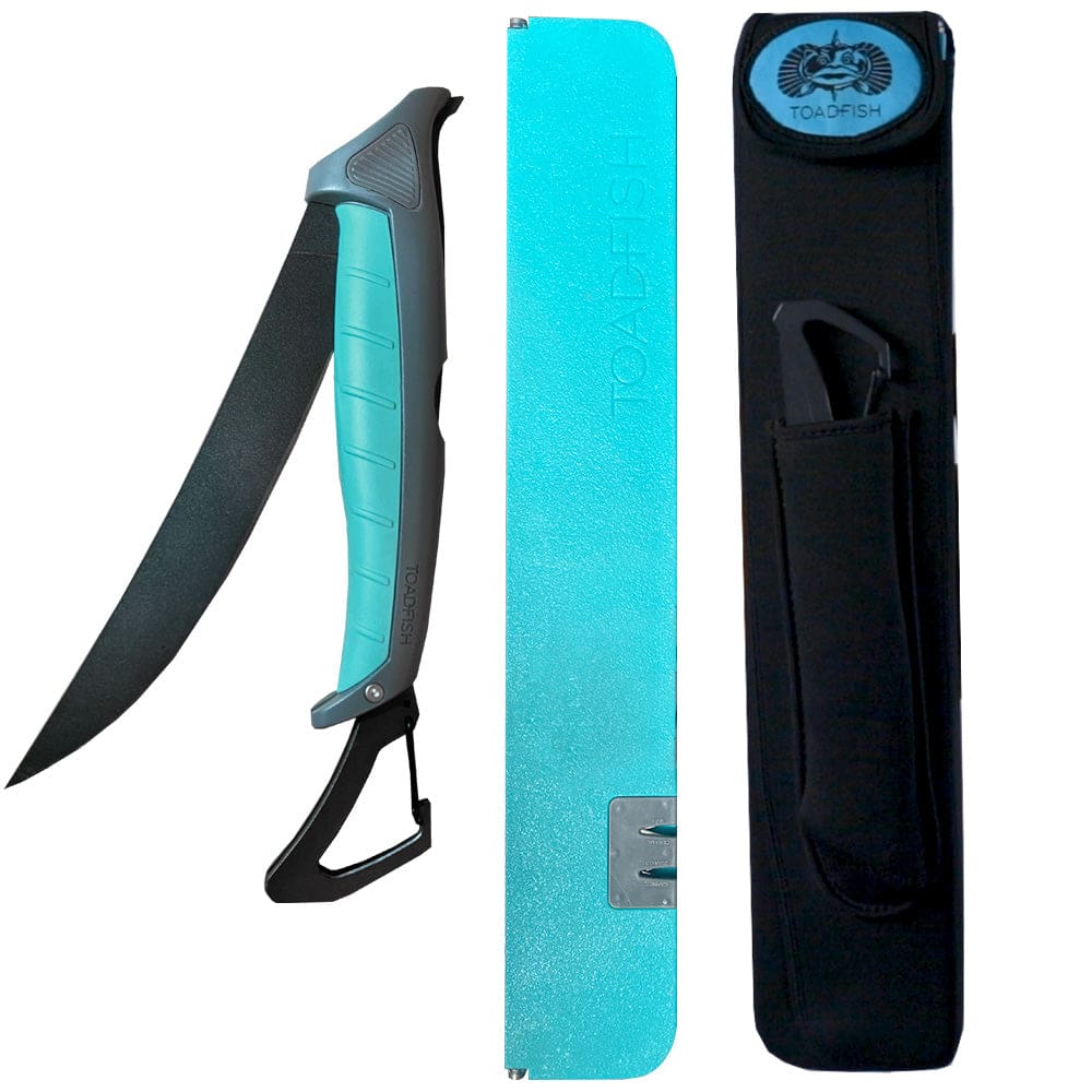 Toadfish Stowaway 8.5 Fillet Knife w/ XL Folding Cutting Board & Neoprene Case - Boat Outfitting | Deck / Galley - Toadfish
