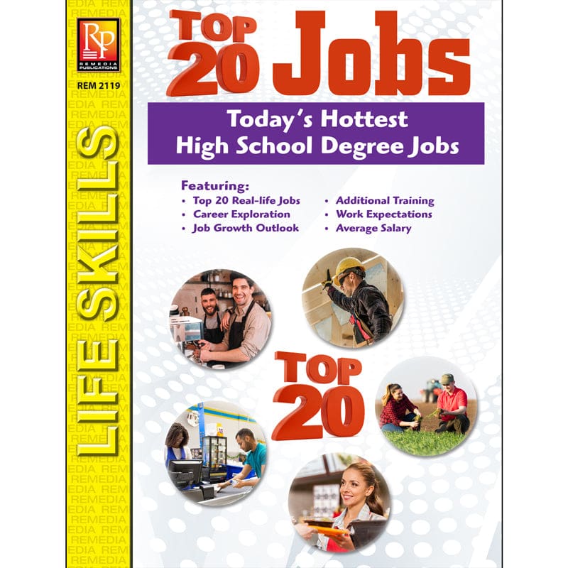 Todays Hot High School Degree Jobs The Top 20 Jobs Series (Pack of 6) - Self Awareness - Remedia Publications