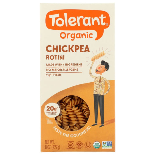 TOLERANT: Organic Chickpea Rotini 8 oz (Pack of 5) - Grocery > Meal Ingredients > Noodles & Pasta - TOLERANT