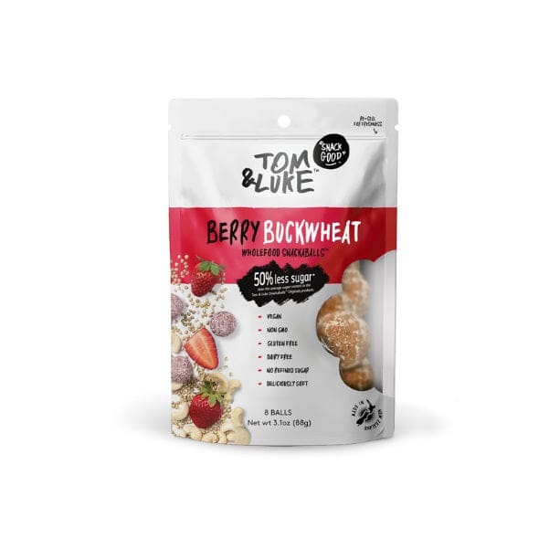 TOM AND LUKE: Berry Buckwheat Snackaballs 3.1 oz (Pack of 5) - TOM AND LUKE