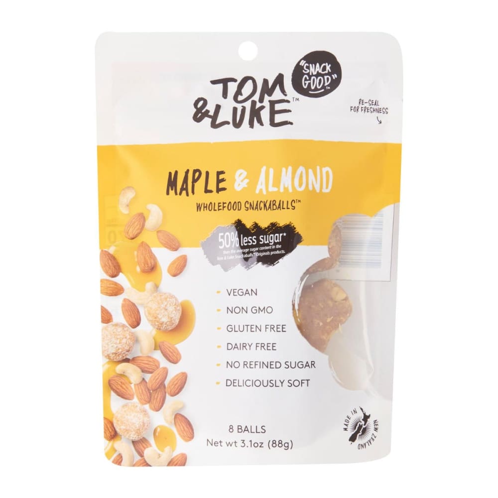 TOM AND LUKE: Maple Almond Snackaballs 3.1 oz (Pack of 5) - TOM AND LUKE