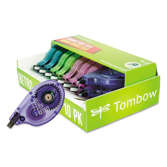 Tombow® MONO Original Correction Tape Asst RetroColor Applicators 1/6 x 394 10pk. - Pens Pencils & Markers - Tombow®