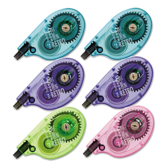 Tombow® MONO Original Correction Tape Asst RetroColor Applicators 1/6 x 394 6pk. - Pens Pencils & Markers - Tombow®