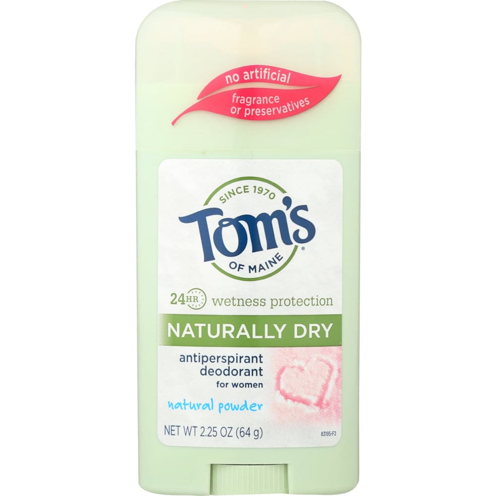 TOMS OF MAINE: Deodorant Stick Natural Powder 2.25 oz (Pack of 4) - Grocery > Natural Snacks > Snacks - TOMS OF MAINE