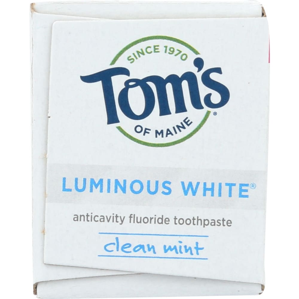 TOMS OF MAINE: Luminous White Clean Mint Toothpaste 0.75 oz - Beauty & Body Care > Oral Care > Toothpastes & Toothpowders - TOMS OF MAINE