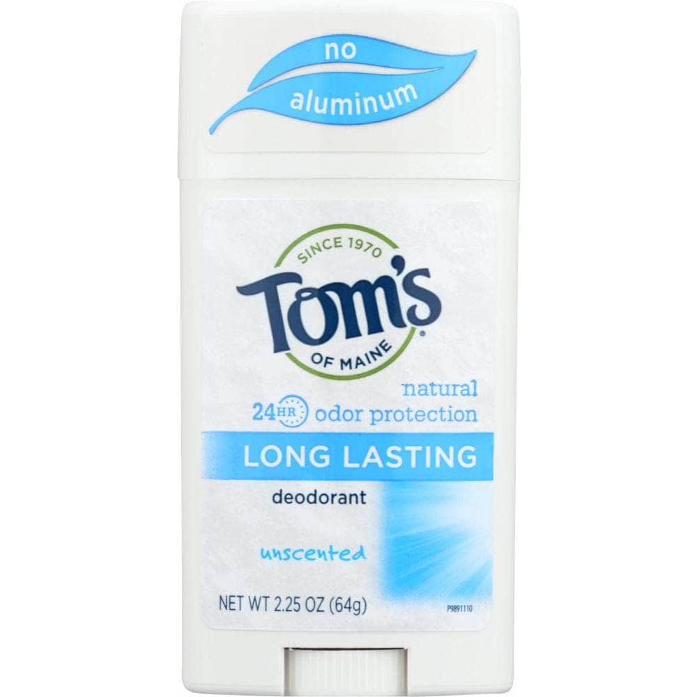 Toms Of Maine Toms Of Maine Natural Long-Lasting Deodorant Stick Aluminum-Free Unscented, 2.25 Oz