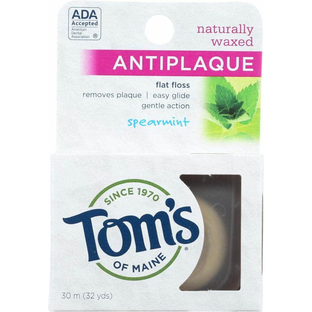 Toms Of Maine Tom's Of Maine Naturally Waxed Antiplaque Flat Floss Spearmint, 32 yards