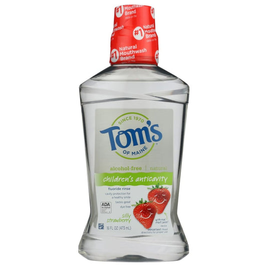 TOMS OF MAINE: Rinse Fluoride Children’s Strawberry 16 OZ (Pack of 4) - Beauty & Body Care > Oral Care - TOMS OF MAINE