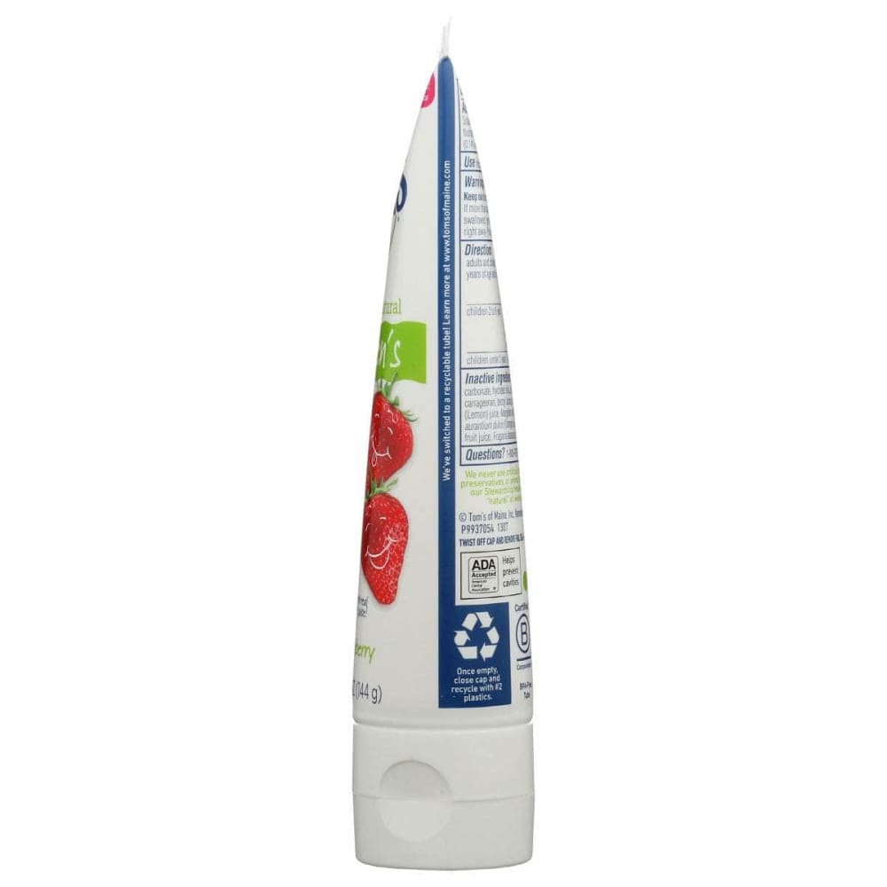 TOMS OF MAINE Beauty & Body Care > Oral Care > Toothpastes & Toothpowders TOMS OF MAINE Silly Strawberry Children Flouride Toothpaste, 5.1 oz