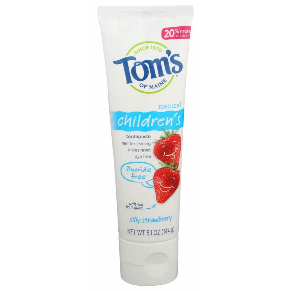 TOMS OF MAINE TOMS OF MAINE Silly Strawberry Flouride Free Toothpaste, 5.1 oz