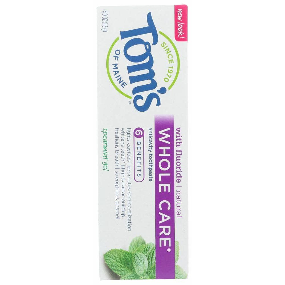 TOMS OF MAINE Tom'S Of Maine Whole Care Spearmint Gel Anticavity Toothpaste, 4 Oz