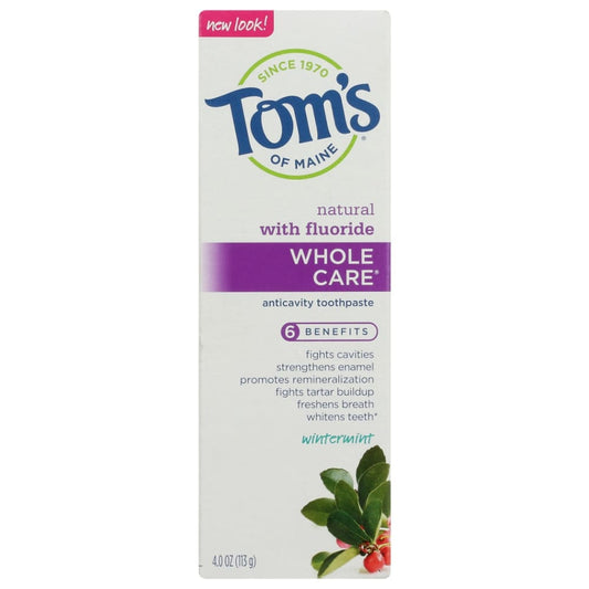 TOMS OF MAINE: Whole Care Toothpaste Winter mint 4oz (Pack of 4) - Beauty & Body Care > Oral Care - TOMS OF MAINE