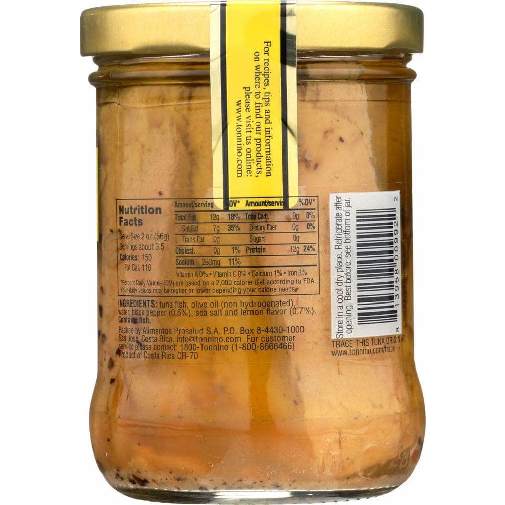 TONNINO Tonnino Tuna Fillets With Lemon & Peppers In Olive Oil, 6.7 Oz