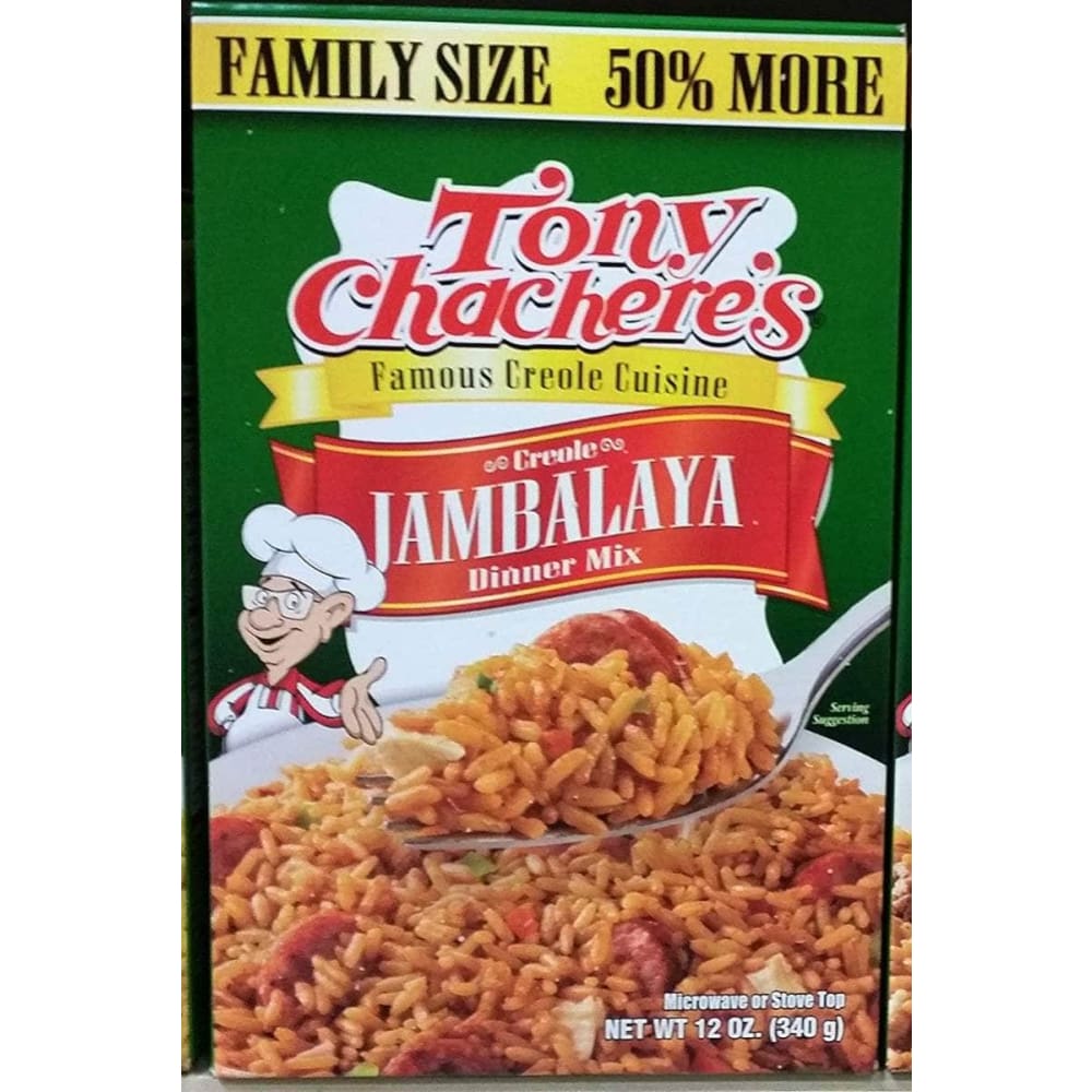 TONY CHACHERE'S Creole Jambalaya Rice Dinner Mix, 12 oz (Case of 4) ShelHealth