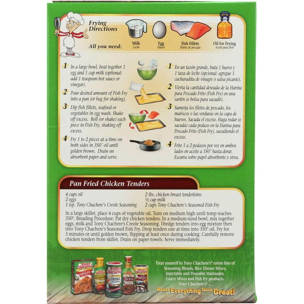 Tony Chacheres Tony Chacheres Seasoned Fish Fry Mix, 10 oz