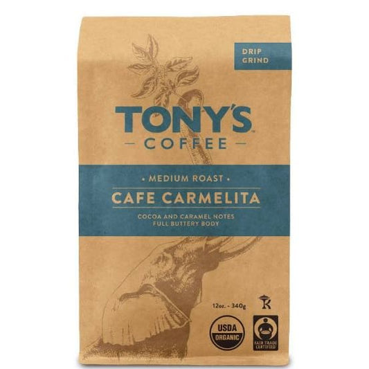 TONYS COFFEE: Carmelita Drip Grind Coffee 12 oz - Beverages > Coffee Tea & Hot Cocoa - TONYS COFFEE