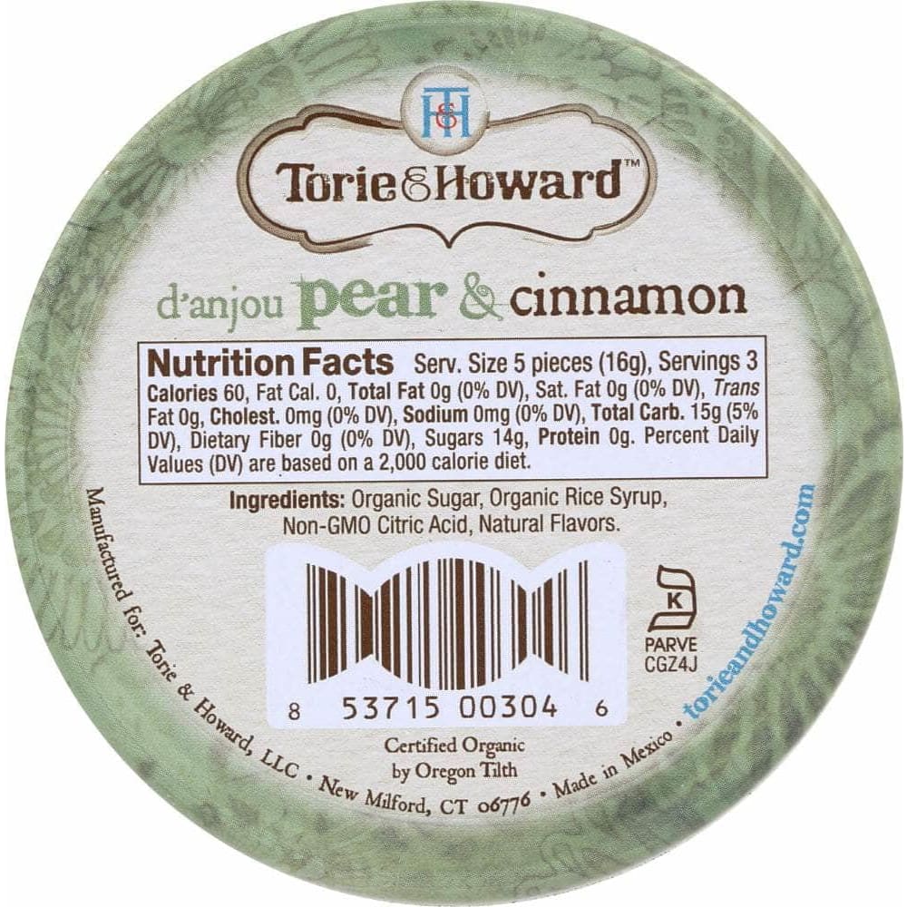 Torie & Howard Torie & Howard Candy Tin Pear & Cinnamon, 2 oz