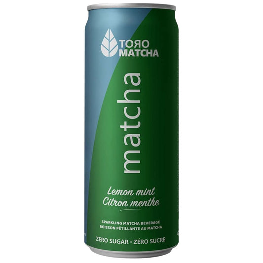 TORO MATCHA: Lemon Mint Zero Sugar Sparkling Matcha 12 fo (Pack of 5) - Grocery > Beverages > Coffee Tea & Hot Cocoa - TORO MATCHA